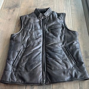 Stetson real leather vest.